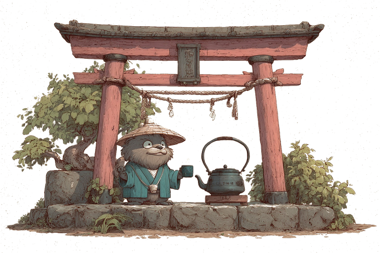 Illustration Shuhari — maître sous un torii